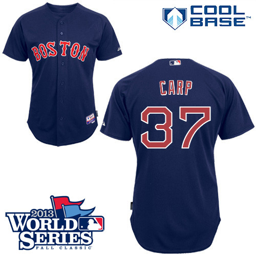 Mike Carp #37 mlb Jersey-Boston Red Sox Women's Authentic Alternate Navy Cool Base Baseball Jersey